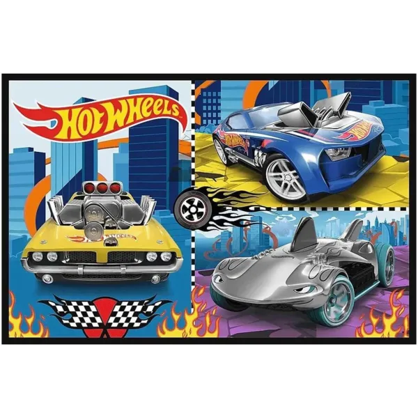 Hot Wheels - 2 x 70 bucăți puzzle - Trefl imaginea 2