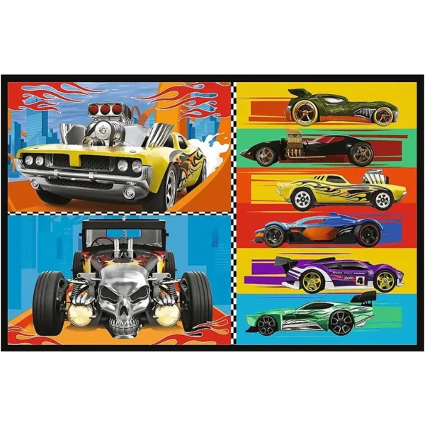 Hot Wheels - 2 x 70 bucăți puzzle - Trefl imaginea 3