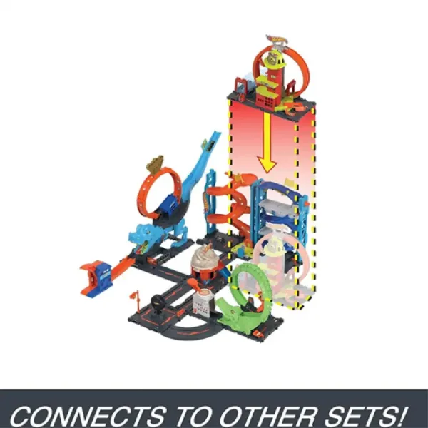 Hot Wheels City: Statie de pompieri set de joacă - Mattel imaginea 4