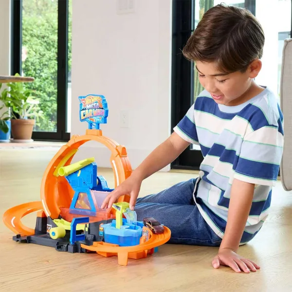 Hot Wheels: Mega Spălătorie Auto Set de Joacă - Mattel imaginea 3