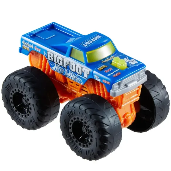 Hot Wheels Monster Trucks: Bigfoot 4x4x4 mașină monstru cu efecte de lumină și sunet 1/43 - Mattel imaginea 2