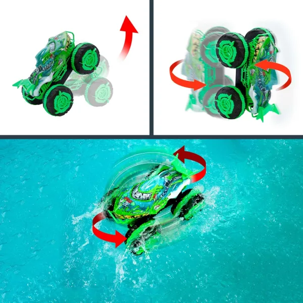 Hot Wheels Monster Trucks Mașină de Teren cu Telecomandă Great Bite 1/15 - Mattel imaginea 3