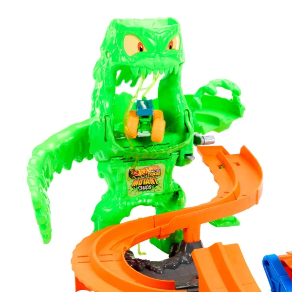 Hot Wheels Monster Trucks Monstrui de slime Set de traseu - Mattel imaginea 4