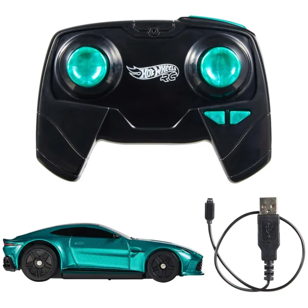 Hot Wheels RC Aston Martin Vantage mașină mică cu telecomandă – Mattel imaginea 3