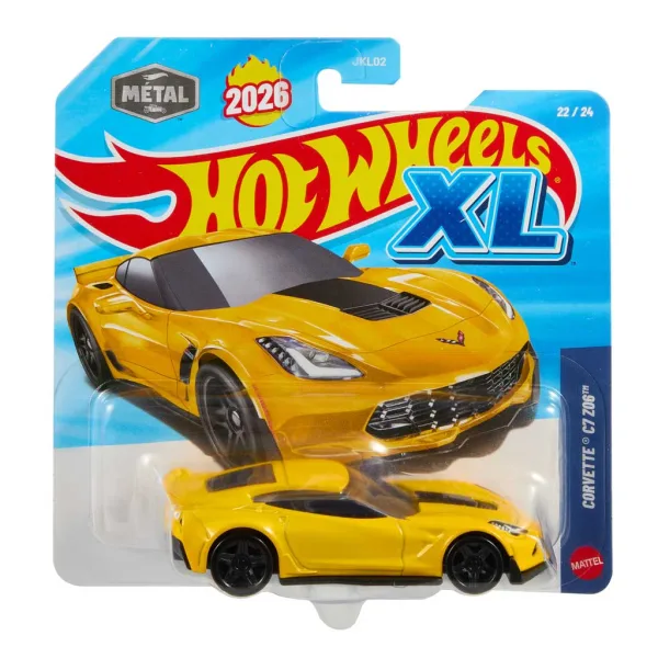 Hot Wheels XL: Corvette C7 Z06 mașinuță 1/43 - Mattel imaginea 1