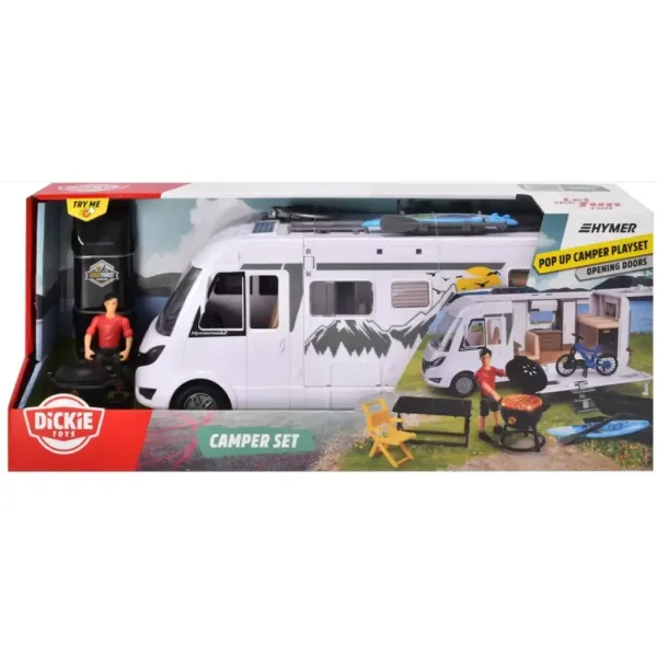 Hymer Camping Van autocaravană cu accesorii 30cm - Dickie Toys imaginea 5