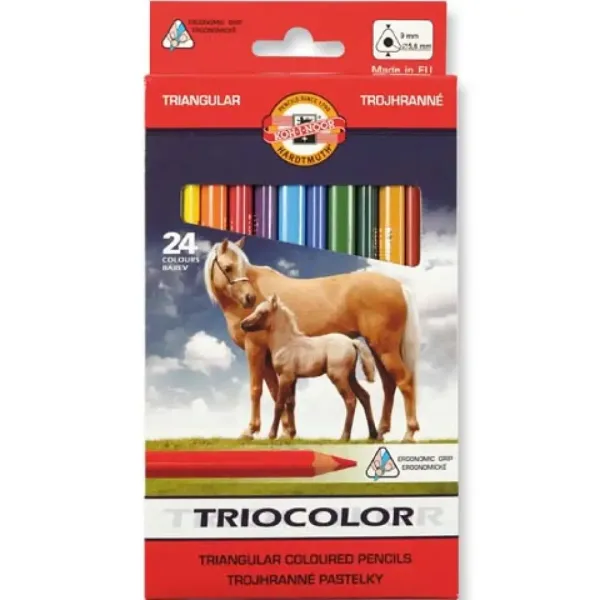 ICO: Koh-I-Noor 3144 Triocolor creioane colorate 24 bucăţi imaginea 1