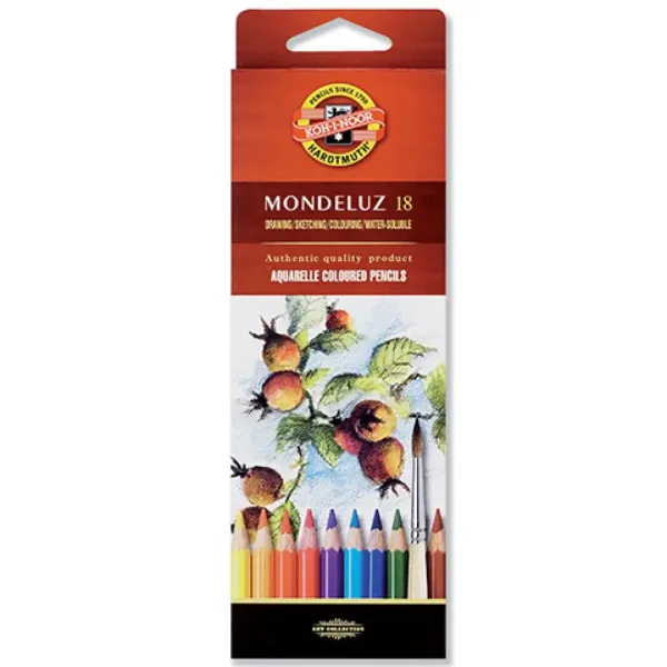 ICO: Koh-I-Noor Mondeluz 3717 Aquarell set creioane colorate 18 bucăți imaginea 1