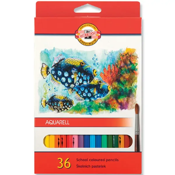 ICO: Koh-I-Noor Mondeluz 3719 Aquarell set creioane colorate 36 bucăți imaginea 1