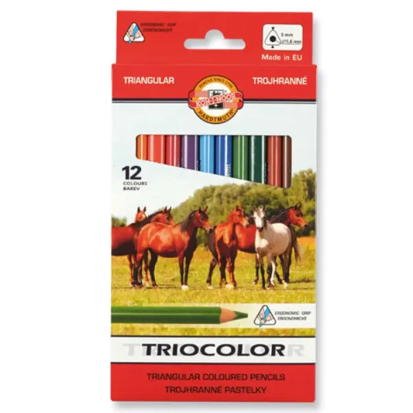 ICO: Koh-I-Noor set de creioane colorate groase triunghiulare imaginea 1