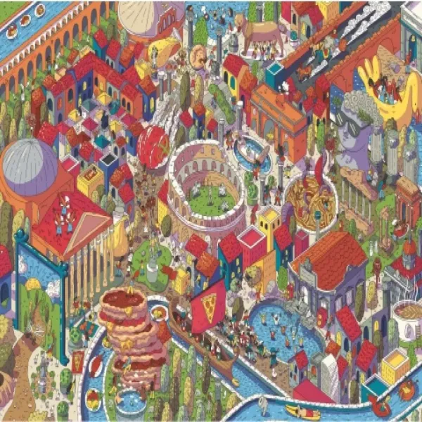 Imaginary Cities: Roma UFT – puzzle de 1000 de piese - Trefl imaginea 2