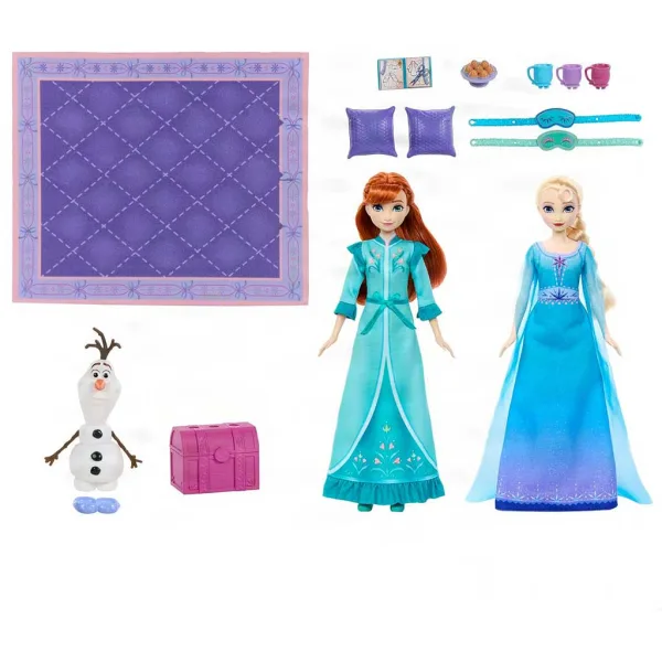 Înghețată: Set de joc cu petrecerea în pijamale a reginei - Mattel imaginea 2