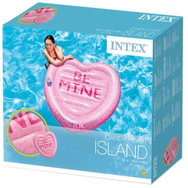 Intex: Insulă inimioară bomboană saltea 145x142cm imaginea 2