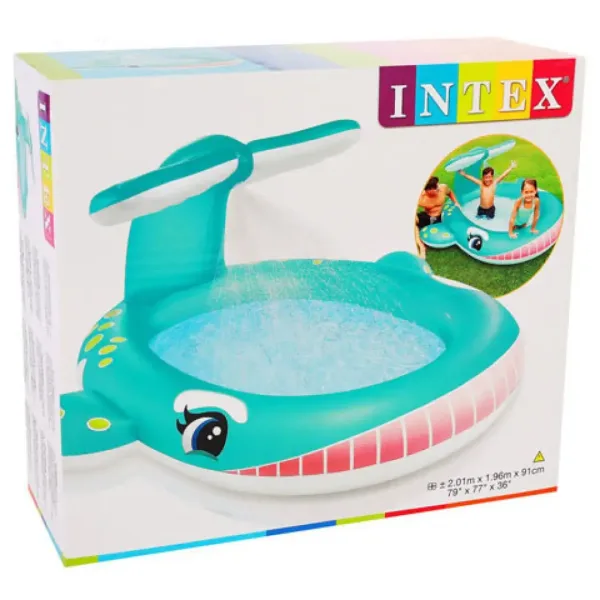 Intex: Piscină balenă 201x196x91cm imaginea 2
