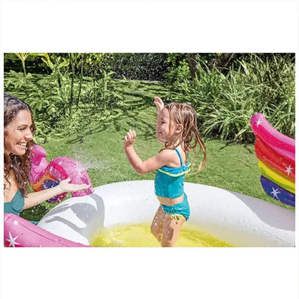 Intex: Unicorn piscină pentru copii stripitoare 272x193x104cm imaginea 3