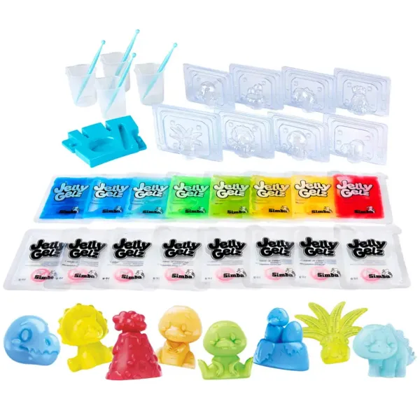 Jelly Gelz Dinos set creativ pentru figurine din gel cu dinozauri - Simba Toys imaginea 3