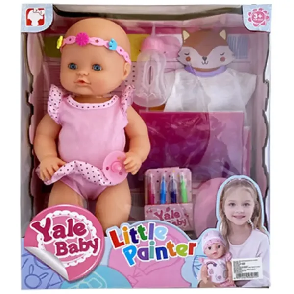 Jenny: Păpușă face pipi set de marker textil lavabil și rochie desenabilă în două versiuni imaginea 2