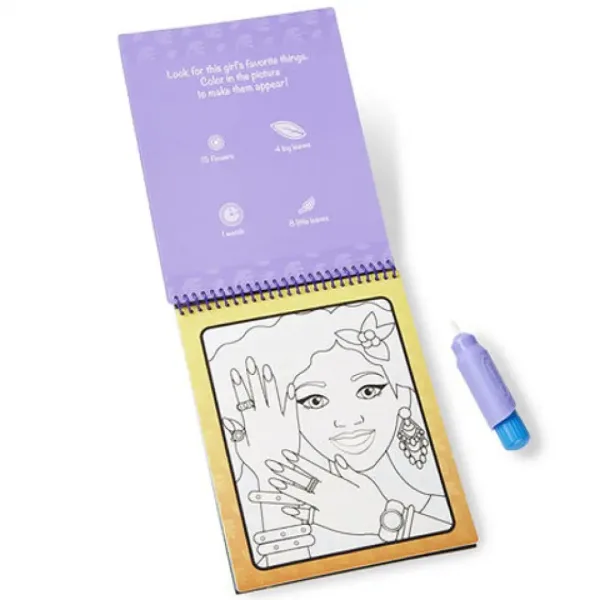 Joc creativ de desenat cu apă pentru machiaj și manichiură - Melissa & Doug imaginea 3
