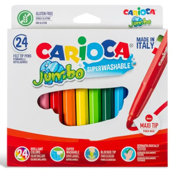 Jumbo set markere 24 bucăţi - Carioca imaginea 2
