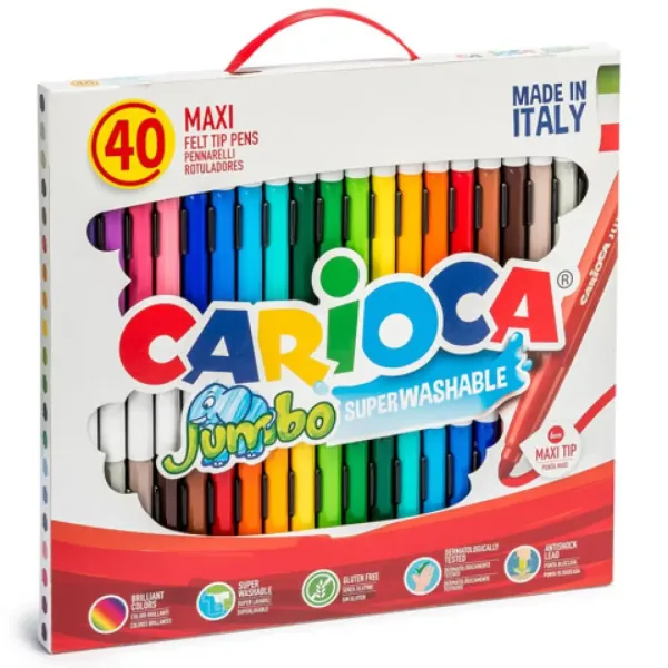 Jumbo set markere 40 bucăţi - Carioca imaginea 2