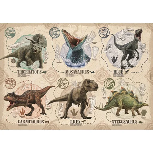 Jurassic World 104buc.-Super Color Puzzle - Clementoni imaginea 2