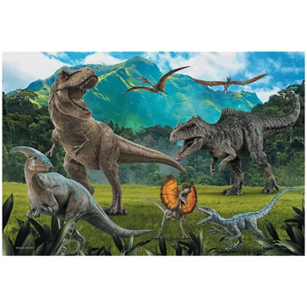 Jurassic World: Puzzle cu 100 de piese cu dinozauri din Jurassic Park - Trefl imaginea 2