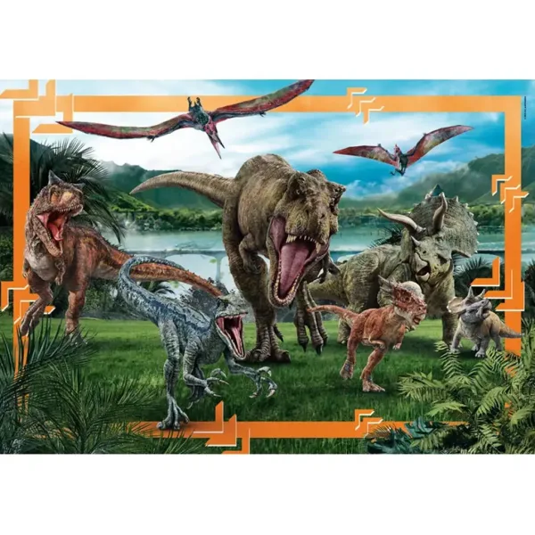 Jurassic World regatul dinozaurilor puzzle maxi supercolor de 104 bucăți - Clementoni imaginea 2