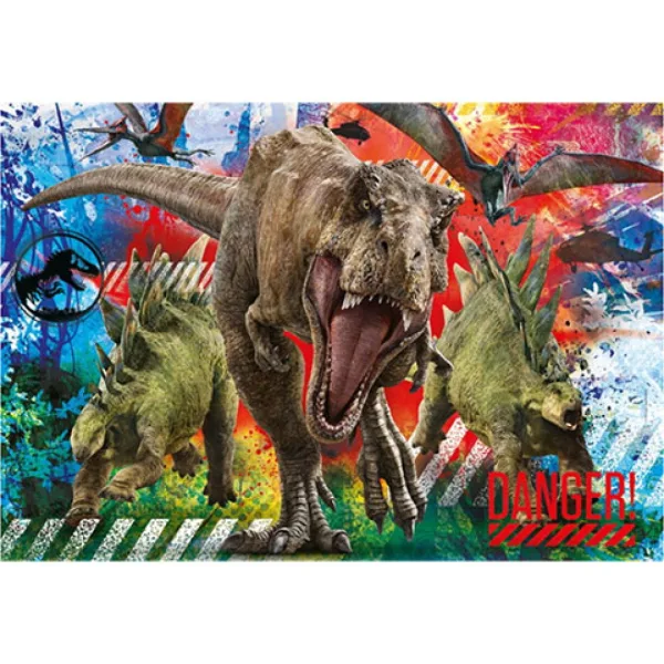 Puzzle Jurassic World Supercolor, 180 de piese - Clementoni imaginea 2
