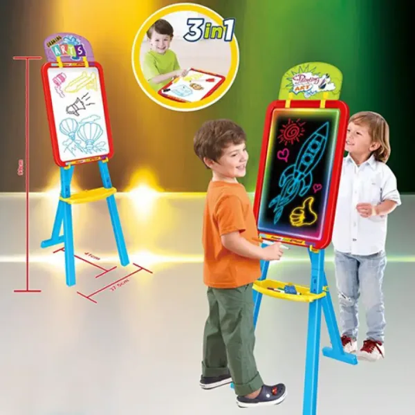 LED Painting, glowing multifuncțional 3 in 1 tablă desen culori băieți imaginea 2