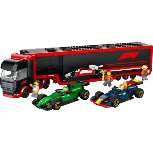 LEGO® City: Camion F1® cu mașinile RB20 și AMR24 F1® (60445) imaginea 2
