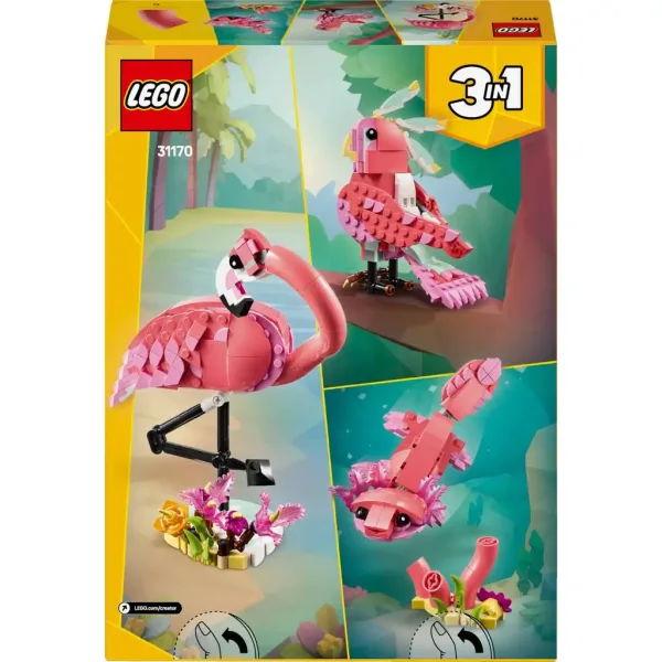 LEGO® Creator: Animale sălbatice: Flamingo roz (31170) imaginea 2