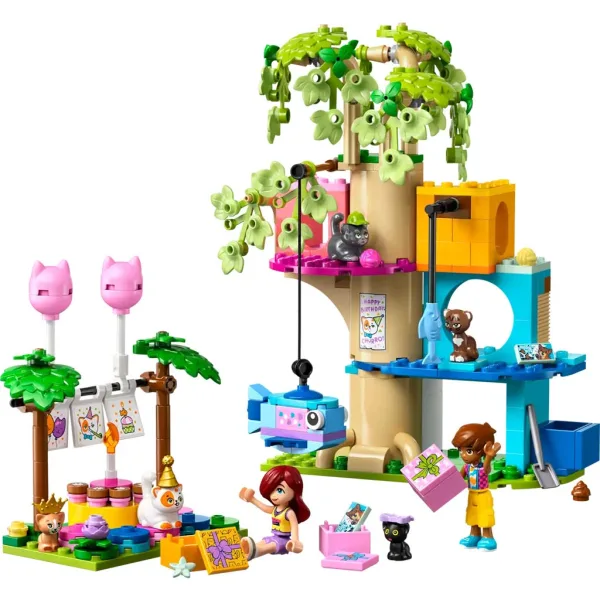 LEGO® Friends: Petrecere de ziua de naștere pentru pisici și casă în copac pentru pisici (42666) imaginea 3