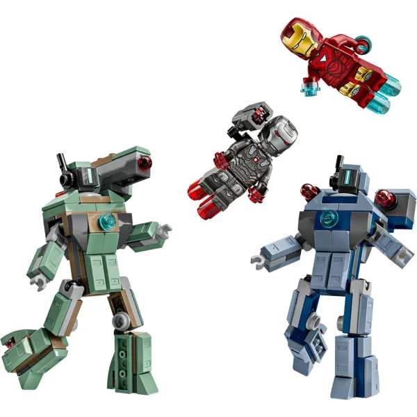 LEGO® Marvel: Iron Man și War Machine vs. dronele Hammer (76320) imaginea 2