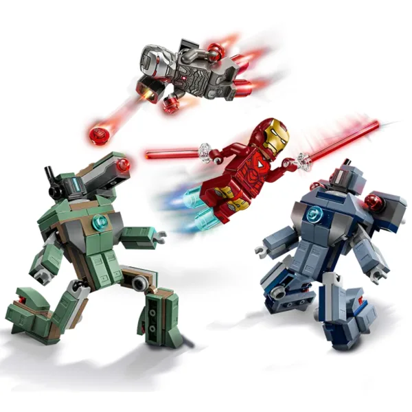 LEGO® Marvel: Iron Man și War Machine vs. dronele Hammer (76320) imaginea 3