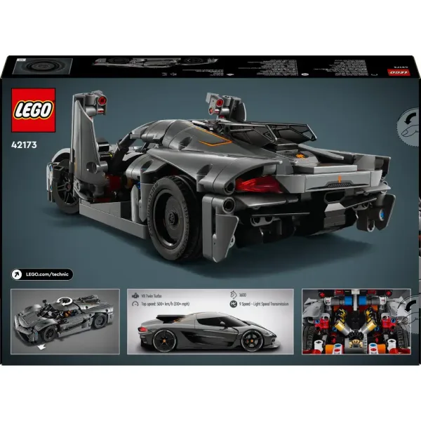 LEGO® Technic: Koenigsegg Jesko Absolut mașină hiper gri (42173) imaginea 8