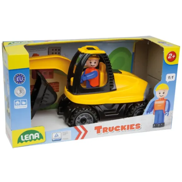 LENA: Camionete cu figură de excavator 25cm imaginea 2