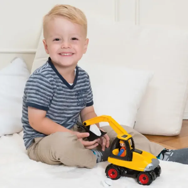 LENA: Camionete cu figură de excavator 25cm imaginea 4