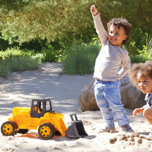 LENA: ECO mașină de încărcare uriașă galbenă 63cm imaginea 2