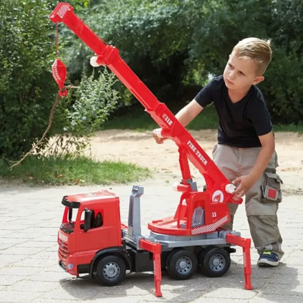LENA: Mercedes-Benz Acros maşină de pompieri uriaşă 70cm imaginea 4