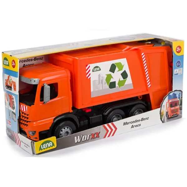 LENA: Mercedes Worxx Arocs mașină de gunoi transport selectiv 54 cm imaginea 4