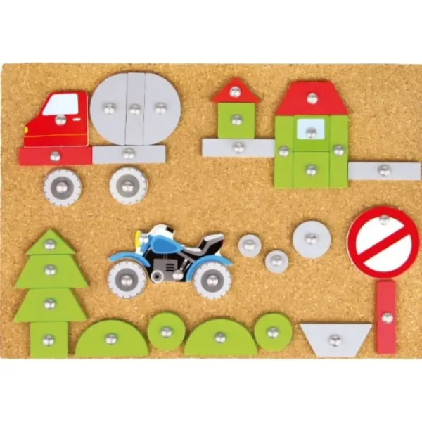 LENA: set de joacă 64 bucăți - Vehicule și transport imaginea 3