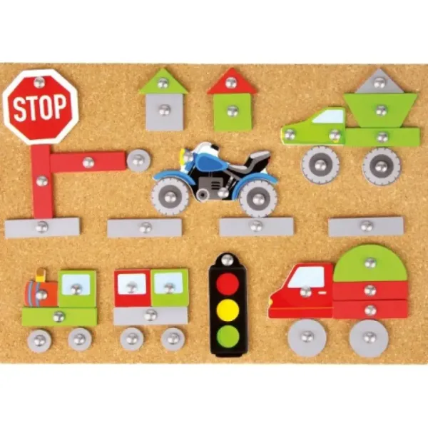 LENA: set de joacă 64 bucăți - Vehicule și transport imaginea 4