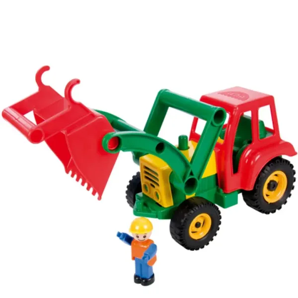 LENA: Tractor de construcţie cu figurină 35cm imaginea 2