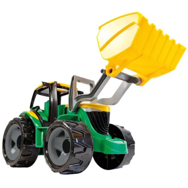 LENA: Tractor uriaş cu accesoriu verde/galben 62cm imaginea 2