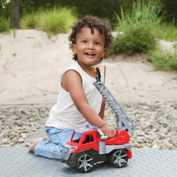 LENA: Truxx 2 mașină de pompieri roșie cu scară 29cm imaginea 4