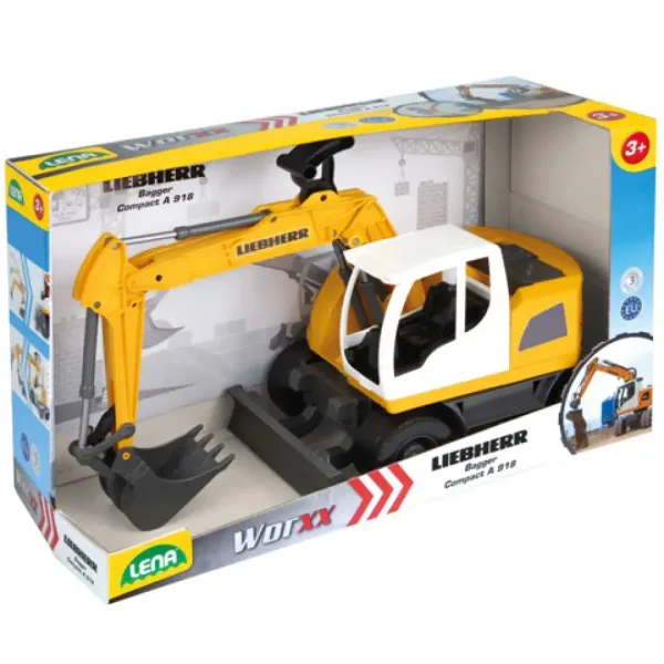 LENA: Worxx Liebherr A918 Litronic excavator 48cm imaginea 2