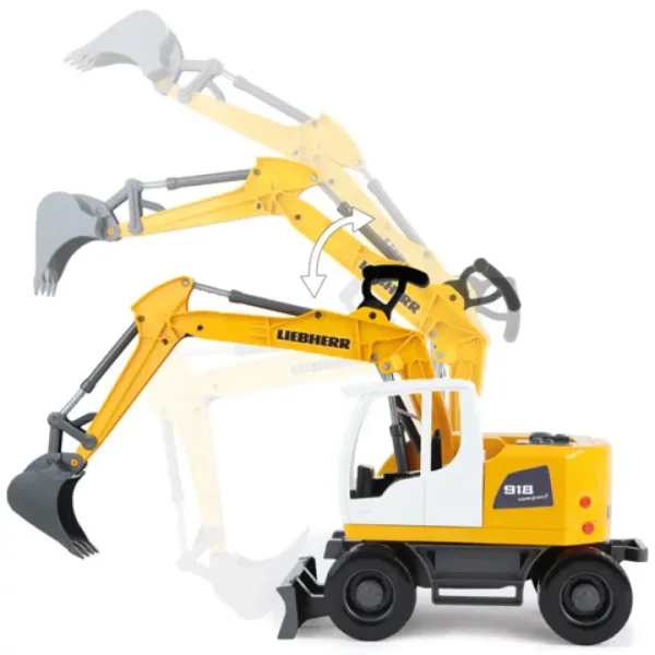 LENA: Worxx Liebherr A918 Litronic excavator 48cm imaginea 3