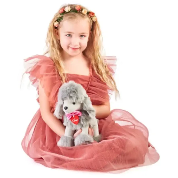 Lily pudel cenușiu pluș 25cm - Lumpin imaginea 2
