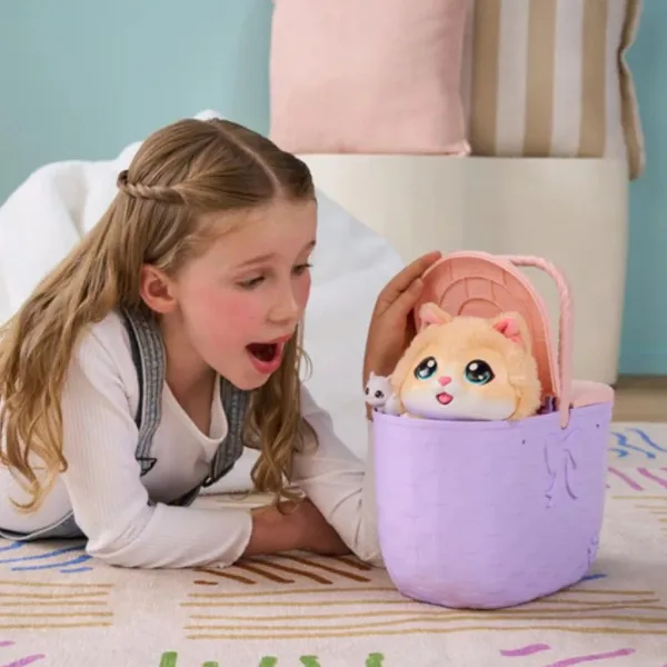 Little Live Pets: Pisică în coș cu puii săi imaginea 4