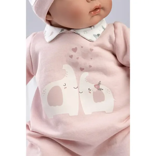 Llorens: Joelle păpușă în haine cu design elefant 38cm imaginea 3